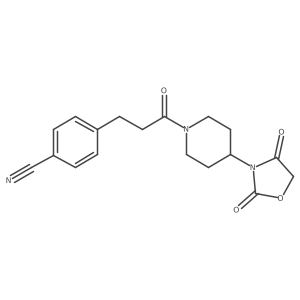 4-(3-(4-(2,4-Dioxooxazolidin-3-yl)piperidin-1-yl)-3-oxopropyl)benzonitrile Structure
