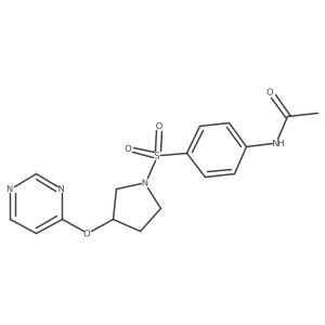 N-(4-((3-(pyrimidin-4-yloxy)pyrrolidin-1-yl)sulfonyl)phenyl)acetamide Structure