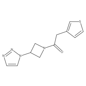 1-(3-(1H-1,2,3-triazol-1-yl)azetidin-1-yl)-2-(thiophen-3-yl)ethanone结构式
