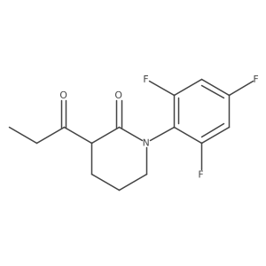 3-Propanoyl-1-(2,4,6-trifluorophenyl)piperidin-2-one Structure