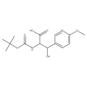 2-{[(Tert-butoxy)carbonyl]amino}-3-hydroxy-3-(6-methoxypyridin-3-yl)propanoic acid Structure