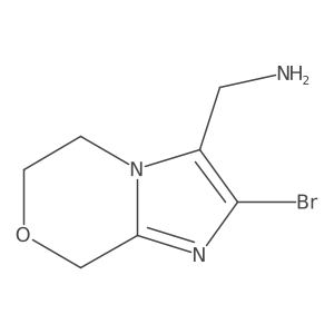 (2-Bromo-5,6-dihydro-8H-imidazo[2,1-c][1,4]oxazin-3-yl)methanamine Structure