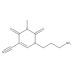 1-(3-Aminopropyl)-3-methyl-2,4-dioxo-1,2,3,4-tetrahydropyrimidine-5-carbonitrile Structure