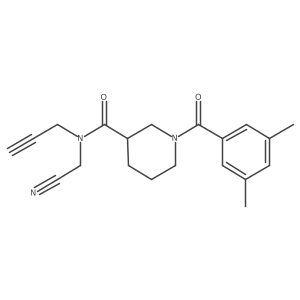 N-(cyanomethyl)-1-(3,5-dimethylbenzoyl)-N-(prop-2-yn-1-yl)piperidine-3-carboxamide Structure