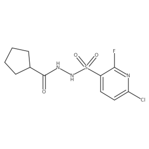 N'-[(6-chloro-2-fluoropyridin-3-yl)sulfonyl]cyclopentanecarbohydrazide Structure