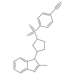 4-((3-(2-methyl-1H-benzo[d]imidazol-1-yl)pyrrolidin-1-yl)sulfonyl)benzonitrile结构式