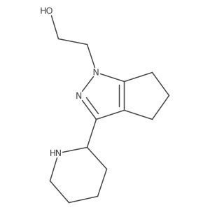 2-(3-(piperidin-2-yl)-5,6-dihydrocyclopenta[c]pyrazol-1(4H)-yl)ethan-1-ol结构式