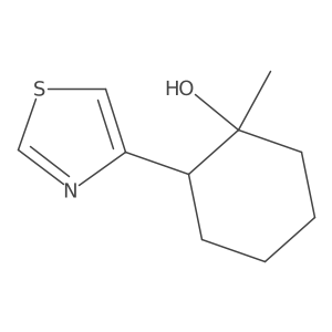 rac-(1R,2S)-1-methyl-2-(1,3-thiazol-4-yl)cyclohexan-1-ol Structure