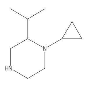 (2R)-1-cyclopropyl-2-(propan-2-yl)piperazine结构式