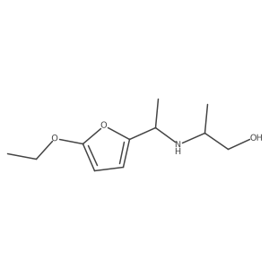 2-{[1-(5-Ethoxyfuran-2-yl)ethyl]amino}propan-1-ol结构式
