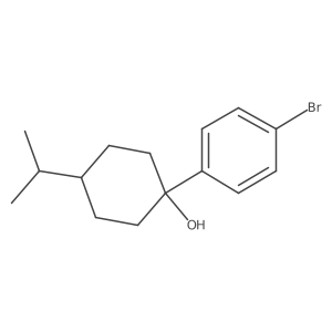 1-(4-Bromophenyl)-4-(propan-2-yl)cyclohexan-1-ol结构式