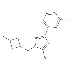 3-(6-chloropyridin-2-yl)-1-[(3-methylcyclobutyl)methyl]-1H-pyrazol-5-amine Structure