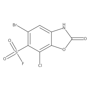 5-Bromo-7-chloro-2-oxo-2,3-dihydro-1,3-benzoxazole-6-sulfonyl fluoride Structure
