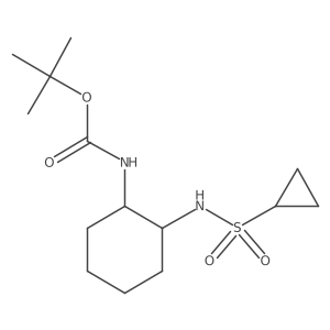 tert-butyl N-(2-cyclopropanesulfonamidocyclohexyl)carbamate Structure