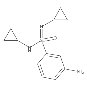 3-amino-N,N-dicyclopropylbenzene-1-sulfonoimidamide结构式