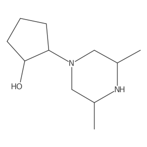 trans-2-(3,5-Dimethylpiperazin-1-yl)cyclopentan-1-ol结构式
