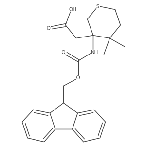 2-[3-({[(9H-fluoren-9-yl)methoxy]carbonyl}amino)-4,4-dimethylthian-3-yl]acetic acid Structure