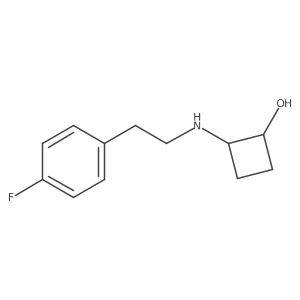 trans-2-{[2-(4-Fluorophenyl)ethyl]amino}cyclobutan-1-ol Structure