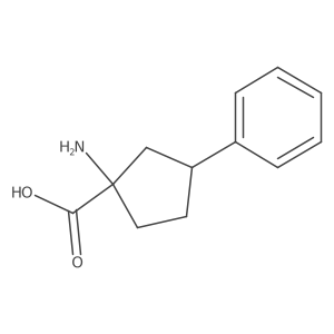 (1R,3R)-1-Amino-3-phenylcyclopentane-1-carboxylic acid结构式