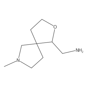 {7-Methyl-2-oxa-7-azaspiro[4.4]nonan-1-yl}methanamine结构式