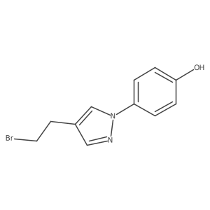 4-[4-(2-bromoethyl)-1H-pyrazol-1-yl]phenol结构式