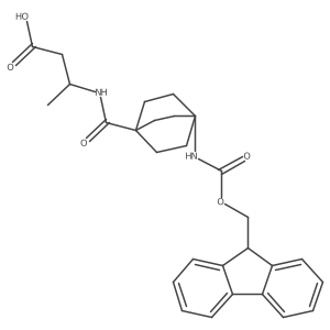 (3S)-3-{[4-({[(9H-fluoren-9-yl)methoxy]carbonyl}amino)bicyclo[2.2.2]octan-1-yl]formamido}butanoic acid Structure