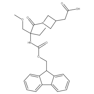 2-{1-[2-({[(9H-fluoren-9-yl)methoxy]carbonyl}amino)-2-(methoxymethyl)butanoyl]azetidin-3-yl}acetic acid Structure