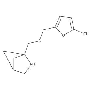 1-({[(5-Chlorofuran-2-yl)methyl]sulfanyl}methyl)-2-azabicyclo[2.1.1]hexane Structure