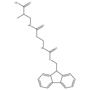 3-[3-({[(9H-fluoren-9-yl)methoxy]carbonyl}amino)propanamido]-2-methylpropanoic acid结构式