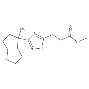 Methyl 3-[3-(1-aminocyclooctyl)-1,2,4-oxadiazol-5-yl]propanoate Structure