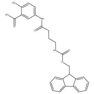 5-[4-({[(9H-fluoren-9-yl)methoxy]carbonyl}amino)butanamido]-2-hydroxybenzoic acid Structure