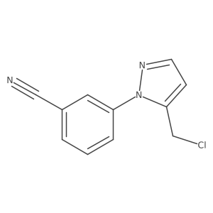 3-[5-(chloromethyl)-1H-pyrazol-1-yl]benzonitrile Structure
