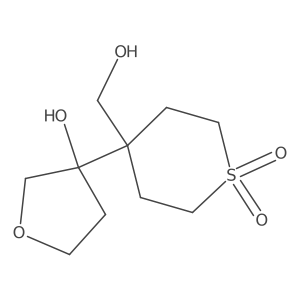 4-(Hydroxymethyl)-4-(3-hydroxyoxolan-3-yl)-1lambda6-thiane-1,1-dione Structure
