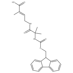 4-[2-({[(9H-fluoren-9-yl)methoxy]carbonyl}amino)-2-methylpropanamido]-2-methylbut-2-enoic acid结构式