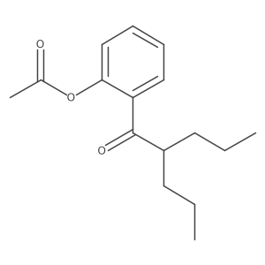 2-(2-Propylpentanoyl)phenyl acetate Structure