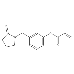 N-[3-[(2-Oxopyrrolidin-1-yl)methyl]phenyl]prop-2-enamide结构式