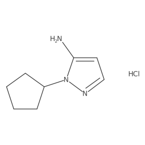 1-Cyclopentyl-1H-pyrazol-5-amine hydrochloride结构式