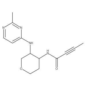 N-[(3S,4S)-3-[(2-Methylpyrimidin-4-yl)amino]oxan-4-yl]but-2-ynamide结构式