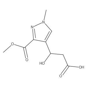 (3S)-3-hydroxy-3-[3-(methoxycarbonyl)-1-methyl-1H-pyrazol-4-yl]propanoic acid结构式