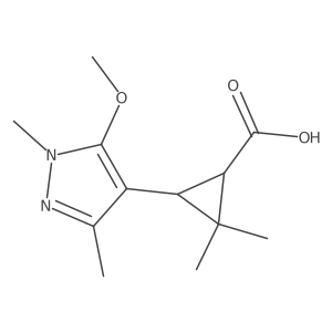 rac-(1R,3R)-3-(5-methoxy-1,3-dimethyl-1H-pyrazol-4-yl)-2,2-dimethylcyclopropane-1-carboxylic acid Structure