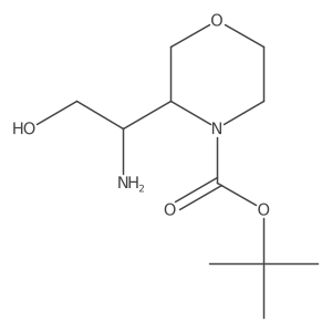 tert-butyl 3-[(1S)-1-amino-2-hydroxyethyl]morpholine-4-carboxylate Structure