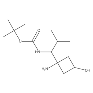 tert-butyl N-[1-(1-amino-3-hydroxycyclobutyl)-2-methylpropyl]carbamate Structure