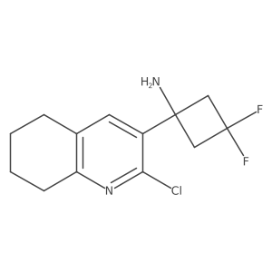 1-(2-Chloro-5,6,7,8-tetrahydroquinolin-3-yl)-3,3-difluorocyclobutan-1-amine结构式