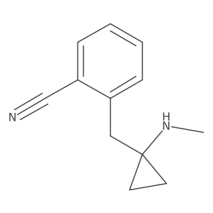 2-{[1-(Methylamino)cyclopropyl]methyl}benzonitrile Structure