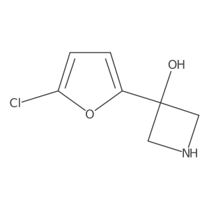 3-(5-Chlorofuran-2-yl)azetidin-3-ol结构式