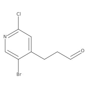 3-(5-Bromo-2-chloropyridin-4-yl)propanal结构式