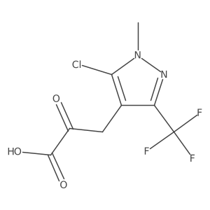 3-[5-chloro-1-methyl-3-(trifluoromethyl)-1H-pyrazol-4-yl]-2-oxopropanoic acid结构式
