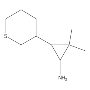 2,2-Dimethyl-3-(thian-3-yl)cyclopropan-1-amine结构式