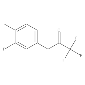 1,1,1-Trifluoro-3-(3-fluoro-4-methylphenyl)propan-2-one结构式