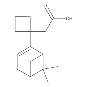 2-(1-{6,6-Dimethylbicyclo[3.1.1]hept-2-en-2-yl}cyclobutyl)acetic acid结构式